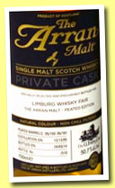 Arran 8 yo 2005/2014 (50.7%, OB for Limburg Whisky Fair, peated barrels, casks # 05/159+05/161, 510 bottles)