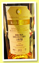 Brora 1978/2013 (46% Gordon & MacPhail, Rare Old, lot #RO/13/05) Brora 1978/2013 (46% Gordon & MacPhail, Rare Old, lot #RO/13/05)