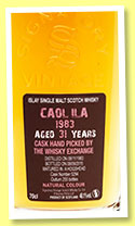 Caol Ila 31 yo 1983/2015 (48.1%, Signatory Vintage for The Whisky Exchange, cask #5294, 255 bottles) Caol Ila 31 yo 1983/2015 (48.1%, Signatory Vintage for The Whisky Exchange, cask #5294, 255 bottles)