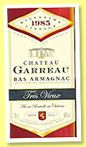 Château Garreau 1985 (40%, OB, Bas-Armagnac, +/-2010) Château Garreau 1985 (40%, OB, Bas-Armagnac, +/-2010)