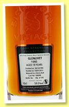 Glenlivet 19 yo 1995/2015 (58.1%, Signatory Vintage, Cask Strength, sherry butt, cask #166951, 526 bottles) Glenlivet 19 yo 1995/2015 (58.1%, Signatory Vintage, Cask Strength, sherry butt, cask #166951, 526 bottles)