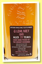 Glenlivet 33 yo 1981/2015 (52.2%, Signatory Vintage, for The Whisky Exchange, refill sherry, cask #9468, 154 bottles) Glenlivet 33 yo 1981/2015 (52.2%, Signatory Vintage, for The Whisky Exchange, refill sherry, cask #9468, 154 bottles)