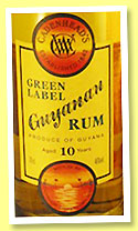 Guyanan Rum 10 yo (46%, Cadenhead, Green Label, +/-2014) Guyanan Rum 10 yo (46%, Cadenhead, Green Label, +/-2014)