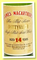 Pittyvaich 14 yo (54.5%, James MacArthur, Fine Malt Selection, 75cl, +/-1990) Pittyvaich 14 yo (54.5%, James MacArthur, Fine Malt Selection, 75cl, +/-1990)
