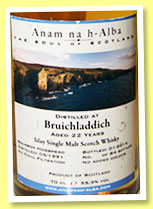 Bruichladdich 22 yo 1991/2014 (55.9%, Anam na h-Alba, bourbon hogshead) Bruichladdich 22 yo 1991/2014 (55.9%, Anam na h-Alba, bourbon hogshead)