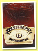Centenario 12 yo 'Gran Legado' (40%, OB, Costa Rica, +/-2015) Centenario 12 yo 'Gran Legado' (40%, OB, Costa Rica, +/-2015)