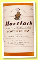 Mortlach 15 yo (40%, Gordon & MacPhail, licensed bottling, +/-1995) Mortlach 15 yo (40%, Gordon & MacPhail, licensed bottling, +/-1995)