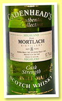 Mortlach 8 yo 1987/1995 (61.6%, Cadenhead, Authentic Collection, USA) Mortlach 8 yo 1987/1995 (61.6%, Cadenhead, Authentic Collection, USA)