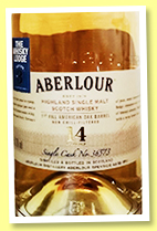 Aberlour 14 yo (50.2%, OB for The Whisky Lodge, Edition N°3, 1st fill bourbon, cask #36573, 179 bottles, 2017) Aberlour 14 yo (50.2%, OB for The Whisky Lodge, Edition N°3, 1st fill bourbon, cask #36573, 179 bottles, 2017)