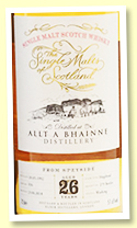 Allt-a-Bhainne 26 yo 1992/2018 (51.6%, The Single Malts Of Scotland, Elixir Distillers, cask #36, hogshead, 279 bottles) Allt-a-Bhainne 26 yo 1992/2018 (51.6%, The Single Malts Of Scotland, Elixir Distillers, cask #36, hogshead, 279 bottles)