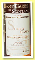 Benrinnes 1996/2009 (43%, Jean Boyer, Best Casks of Scotland, sherry casks) Benrinnes 1996/2009 (43%, Jean Boyer, Best Casks of Scotland, sherry casks)