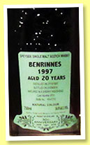 Benrinnes 20 yo 1997/2018 (54.9%, Signatory Vintage, 30th Anniversary, sherry hogshead, cask #9731, 212 bottles) Benrinnes 20 yo 1997/2018 (54.9%, Signatory Vintage, 30th Anniversary, sherry hogshead, cask #9731, 212 bottles)