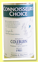 Coleburn 1981/2008 (43%, Gordon & MacPhail, Connoisseurs Choice, refill sherry hogshead) Coleburn 1981/2008 (43%, Gordon & MacPhail, Connoisseurs Choice, refill sherry hogshead)