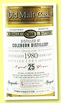 Coleburn 25 yo 1980/2005 (50%, Douglas Laing, Old Malt Cask, refill butt, cask #2128, 661 bottles) Coleburn 25 yo 1980/2005 (50%, Douglas Laing, Old Malt Cask, refill butt, cask #2128, 661 bottles)