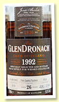 Glendronach 26 yo 1992/2019 (50.8%, OB for Whisky Online, cask #8318, PX puncheon, 233 bottles) Glendronach 26 yo 1992/2019 (50.8%, OB for Whisky Online, cask #8318, PX puncheon, 233 bottles)