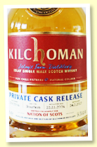 Kilchoman 2006/2017 10 yo (54.3%, OB private cask for Nation Of Scots, cask #329, bourbon, 226 bottles) Kilchoman 2006/2017 10 yo (54.3%, OB private cask for Nation Of Scots, cask #329, bourbon, 226 bottles)