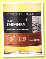 Peat Chimney ‘Batch Strength’ (57%, Wemyss Malts, batch #2, 9000 bottles, +/-2019) Peat Chimney ‘Batch Strength’ (57%, Wemyss Malts, batch #2, 9000 bottles, +/-2019)