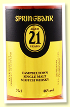 Springbank 21 yo (46%, OB, 2019, 3600 bottles) Springbank 21 yo (46%, OB, 2019, 3600 bottles)