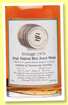 Tamnavulin 17 yo 1978/1996 (59.6%, Signatory Vintage, sherry, cask #8065, 510 bottles) Tamnavulin 17 yo 1978/1996 (59.6%, Signatory Vintage, sherry, cask #8065, 510 bottles)