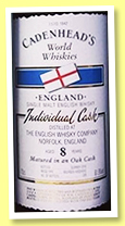 The English Whisky Co. 8 yo 2009/2018 (61.9%, Cadenhead, World Whiskies, bourbon hogshead, 228 bottles) The English Whisky Co. 8 yo 2009/2018 (61.9%, Cadenhead, World Whiskies, bourbon hogshead, 228 bottles)