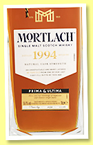 Mortlach 25 yo 1994/2019 (55.1%, OB, Prima & Ultima, first-fill PX /oloroso seasoned European oak butt, cask #2652, 389 bottles) Mortlach 25 yo 1994/2019 (55.1%, OB, Prima & Ultima, first-fill PX /oloroso seasoned European oak butt, cask #2652, 389 bottles)