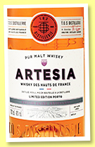Artesia 'Limited Edition Porto' (45%, OB, France, LMDW, Conquête, 1300 bottles, 2021) Artesia 'Limited Edition Porto' (45%, OB, France, LMDW, Conquête, 1300 bottles, 2021)