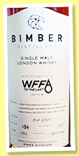 Bimber (58.1%, OB for WFFA, England, virgin American oak, cask #97, 2020) Bimber (58.1%, OB for WFFA, England, virgin American oak, cask #97, 2020)