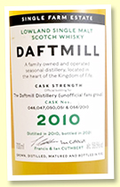 Daftmill 2010/2021 (59.5%, OB for 'The Daftmill Distillery (unofficial fans group)', casks #046, 047, 050, 051 & 056)
Daftmill 2010/2021 (59.5%, OB for 'The Daftmill Distillery (unofficial fans group)', casks #046, 047, 050, 051 & 056)