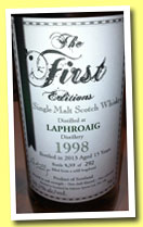 Laphroaig 15 yo 1998/2013 (59.1%, The First Editions, refill hogshead, 292 bottles)