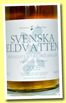 Laphroaig 2005/2013 (56.9%, Svenska Eldvatten, barrel, 186 bottles)