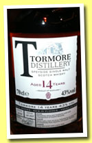 Tormore 14 yo (43%, OB, batch #A13Q8, 2013)