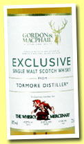 Tormore 14 yo 1998/2013 (50%, Gordon & MacPhail, Exclusive for the Whisky Mercenary, first fill bourbon barrel, cask #1586, 277 bottles)