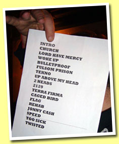 Set list