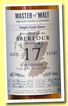 Aberlour 17 yo 1995/2012 (56%, Master of Malt, refill bourbon hogshead, 265 bottles) 