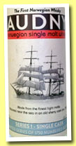 Audny 3 yo 'Series 1' (46%, OB, Agder Distillery, Norway, cask #39, 35cl 1750 bottles, 2012)