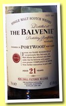 Balvenie 21 yo 'PortWood' (47.6, OB, +/-2012)