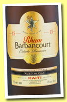Barbancourt 15 yo 'Estate Reserve' (43%, OB, Haiti, +/-2013)