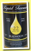 Bladnoch 22 yo 1990/2012 (50.3%, Liquid Treasures, bourbon hogshead)