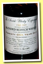 Blended Scotch Whisky 21 yo 1988/2009 (47%, Scotch Whisky Experience, 498 bottles)