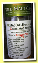 Bowmore 21 yo 1990/2012 (50.4%, Douglas Laing for Helmsdale Tokyo, Christmas Edition, barrel, 244 bottles)