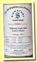 Brora 22 yo 1981/2004 (46%, Signatory, Un-chilfiltered Collection, refill butt, cask #1560, 851 bottles)