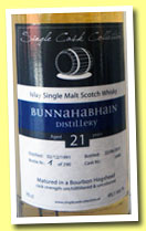Bunnahabhain 21 yo 1991/2012 (49.1%, Single Cask Collection, bourbon hogshead, cask #5468, 290 bottles)