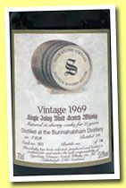 Bunnahabhain 25 yo 1969/1995 (53.3%, Signatory, cask #2025, 140 bottles)
