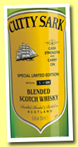 Cutty Sark ‘Cask Strength’ (52.4%, OB for Caskstrength.net, 500 bottles, 2013)