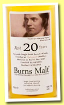 Dailuaine 20 yo 1992/2013 (54.1%, The Whisky Barrel, Burns Malt, bourbon barrel, cask #3127)