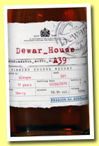 Dewar_House 17 yo 'Experimental Batch N.A39' (58.9%, OB, blend, sherry finish, 2012)