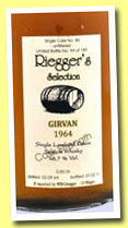 Girvan 47 yo 1964/2011 (48.7%, Riegger's Selection, bourbon, cask #86, 189 bottles)