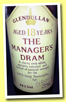 Glendullan 18 yo 'Manager's Dram' (64%, OB, 1989)