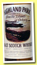 Highland Park 8 yo (43%, OB, view of Orkney, straight neck, +/-1975)
