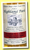 Highland Park 11 yo 2000/2012 (53.3%, Whisky-Doris, bourbon, 131 bottles)